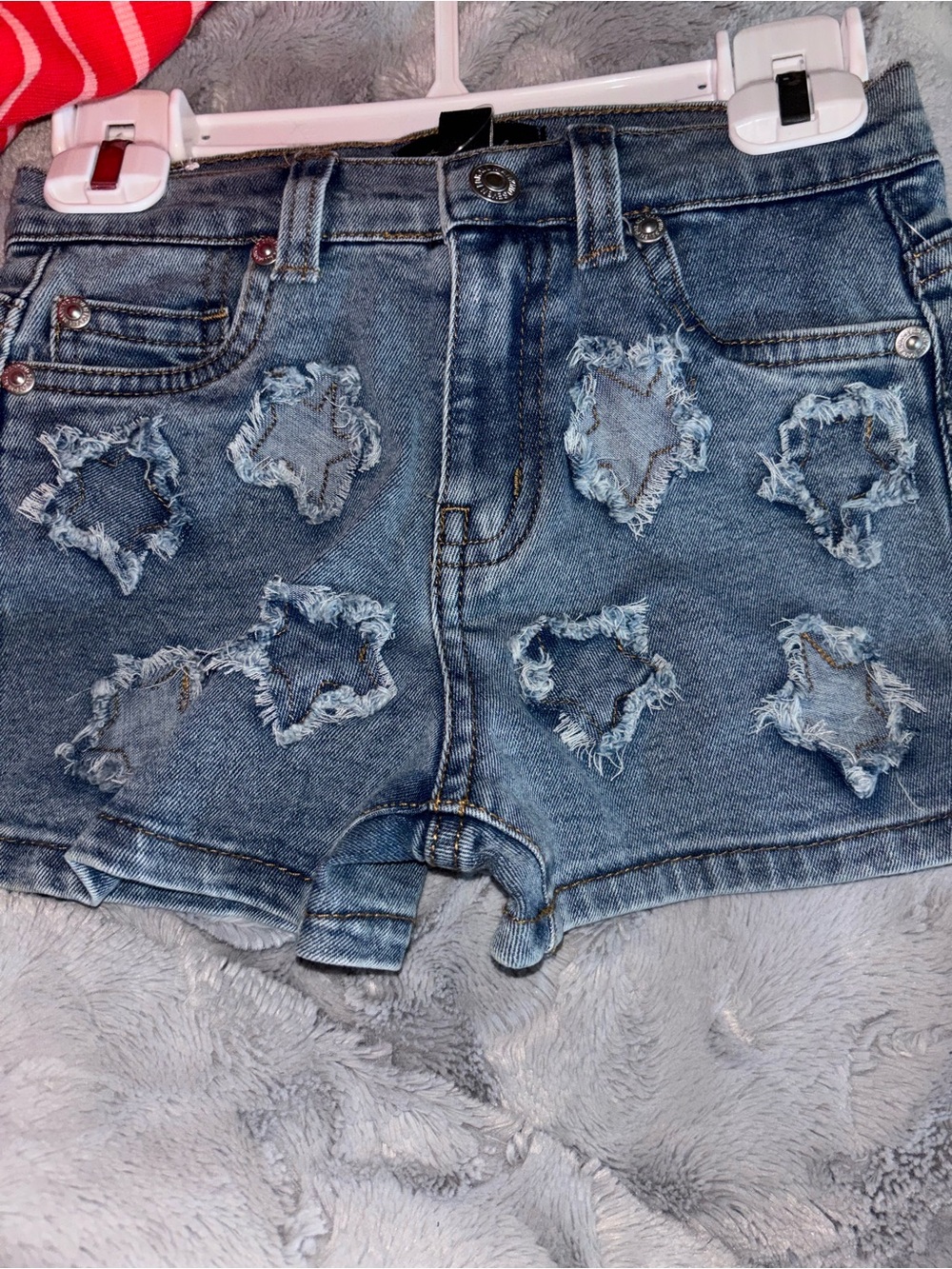 Girls size 6 -7 for all mankind Jean shorts and tank NWT - Picture 3 of 6